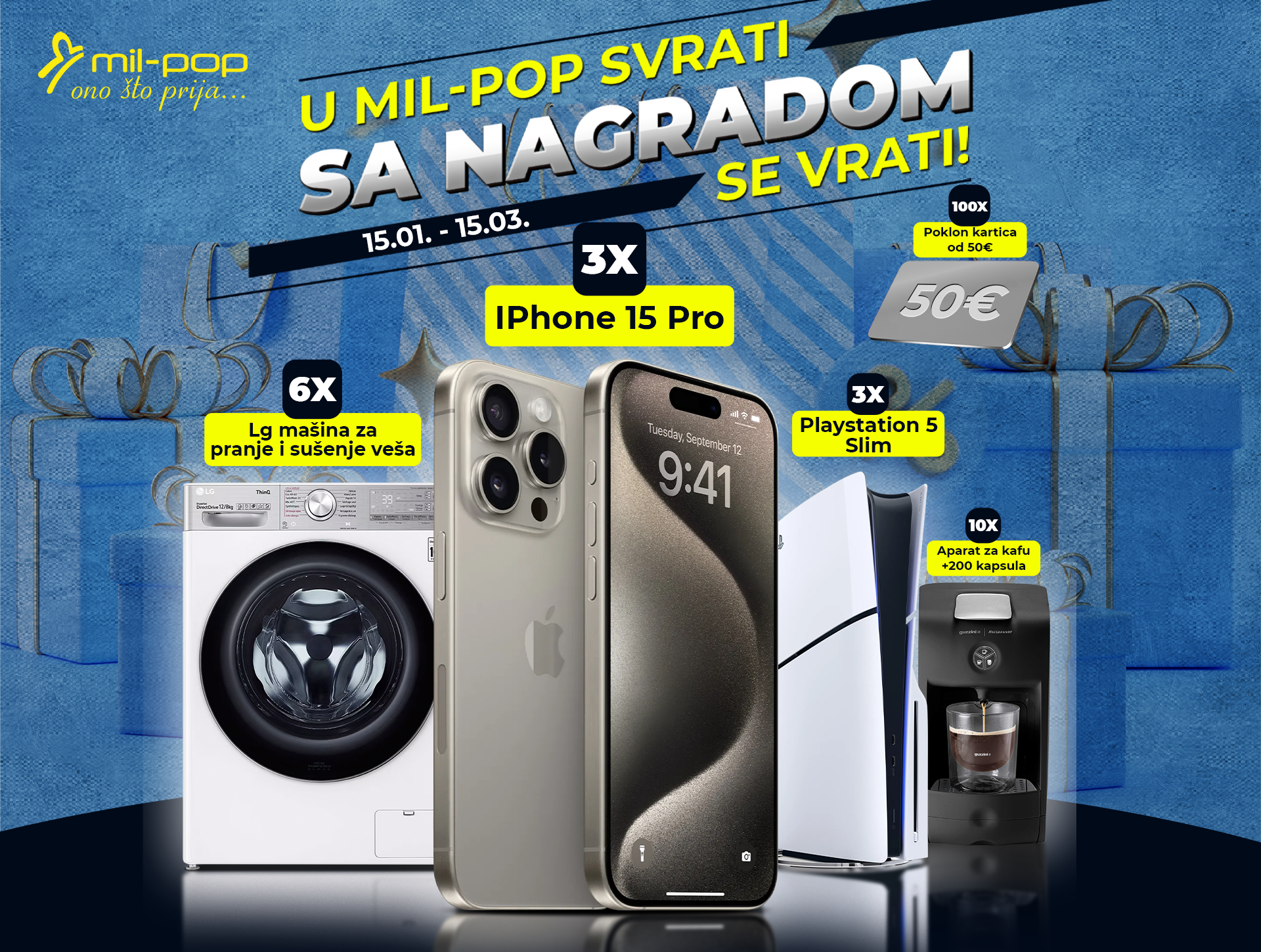 Nagradna igra: U Mil-Pop svrati, sa nagradom se vrati!